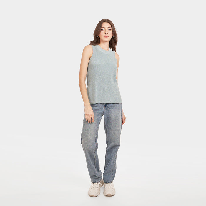 Autumn Cashmere Sleeveless Shaker Crew In Wrangler