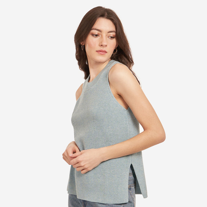 Autumn Cashmere Sleeveless Shaker Crew In Wrangler