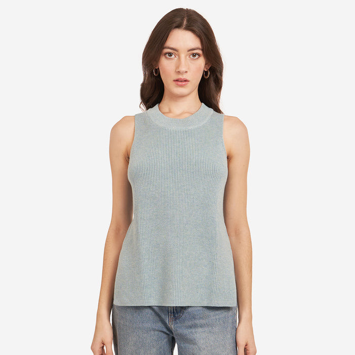autumn cashmere Sleeveless Shaker Crew in Wrangler