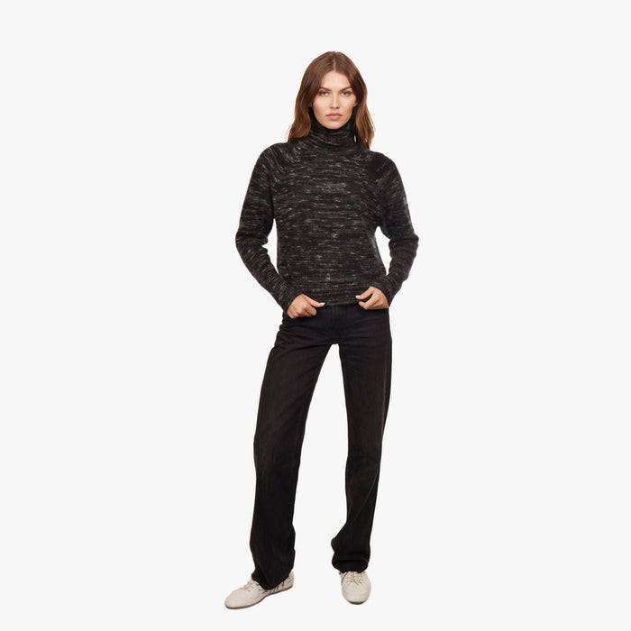 Autumn Cashmere Space Dye Raglan Mock Neck