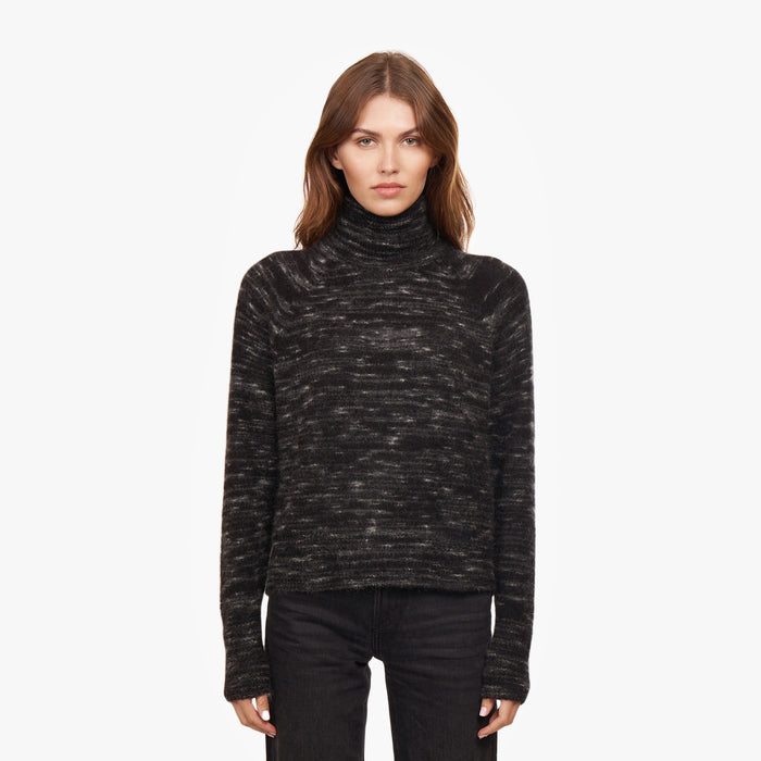 autumn cashmere Space Dye Raglan Mock Neck