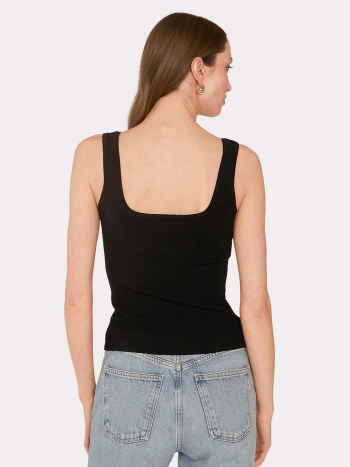 Autumn Cashmere Square Neck Tank In Black