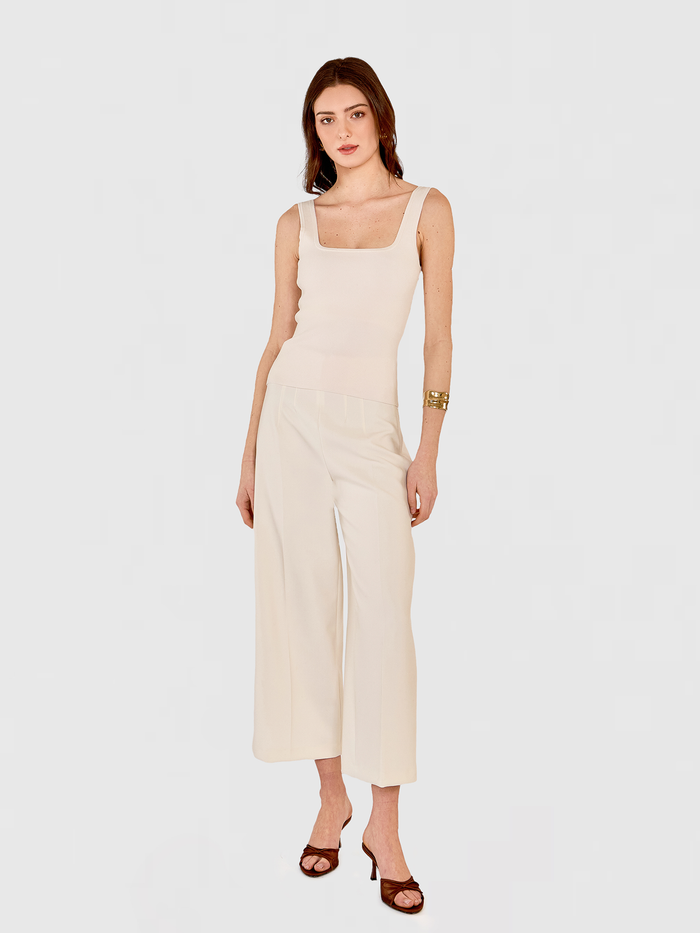 Autumn Cashmere Square Neck Tank In Sand