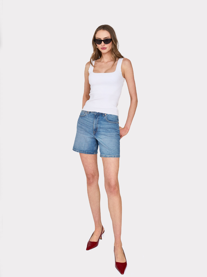 Autumn Cashmere Square Neck Tank In White