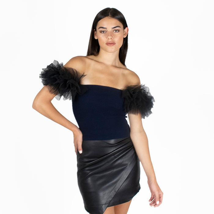 autumn cashmere Tulle Off-The-Shoulder