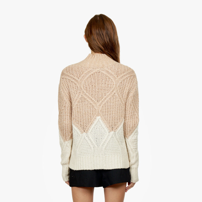 Autumn Cashmere Two Tone Diamond Sweater