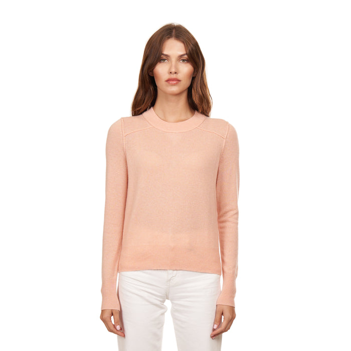 autumn cashmere Cropped Crew w/ Reversed Seams in Bellini