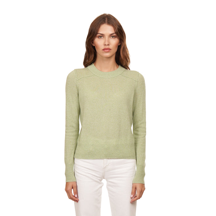 autumn cashmere Cropped Crew w/ Reversed Seams in Eucalyptus