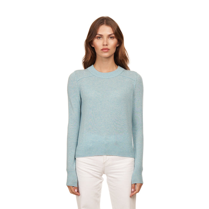 autumn cashmere Cropped Crew w/ Reversed Seams in Pond