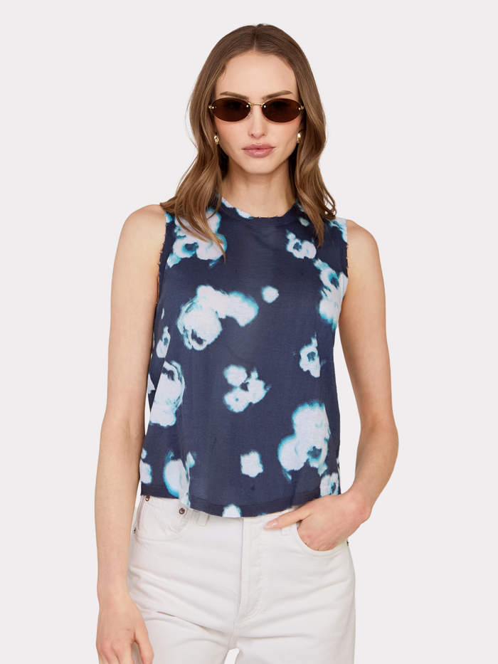 autumn cashmere Distressed Edge Blotch Print Muscle Tee