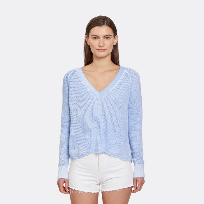 autumn cashmere Distressed Inked Scallop Shaker V in Glacier