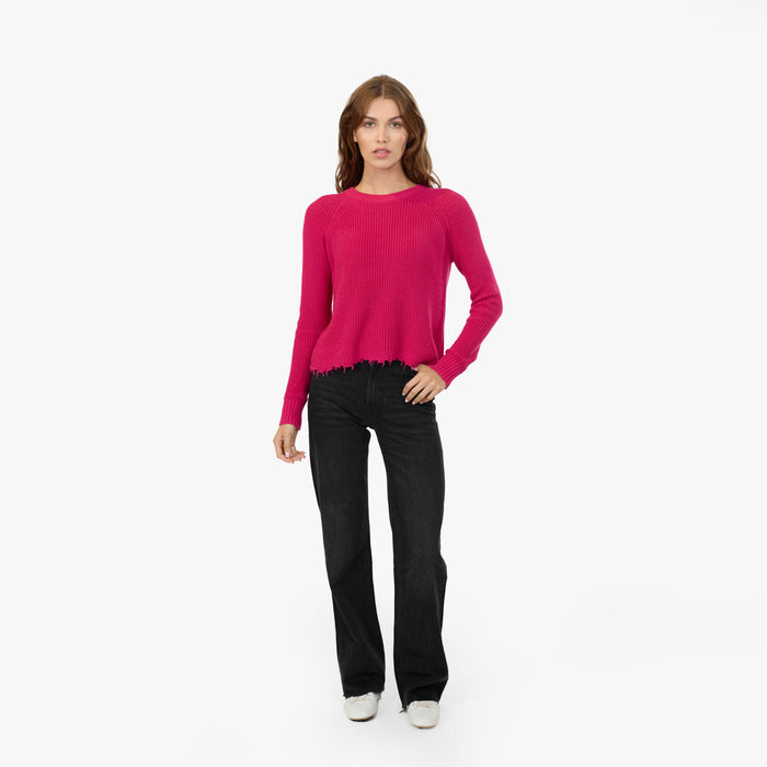 Autumn Cashmere Distressed Scallop Shaker In Barbie