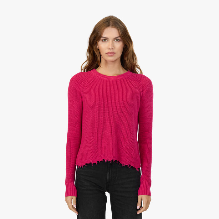 autumn cashmere Distressed Scallop Shaker in Barbie