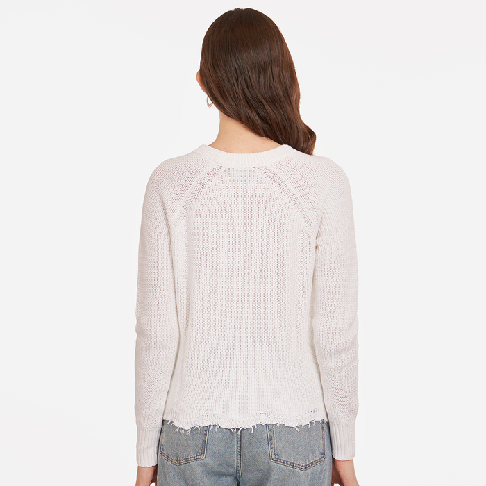 Autumn Cashmere Distressed Scallop Shaker In Bleach White