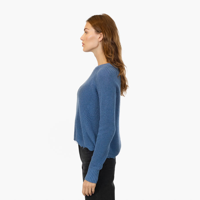 Autumn Cashmere Distressed Scallop Shaker In Overalls