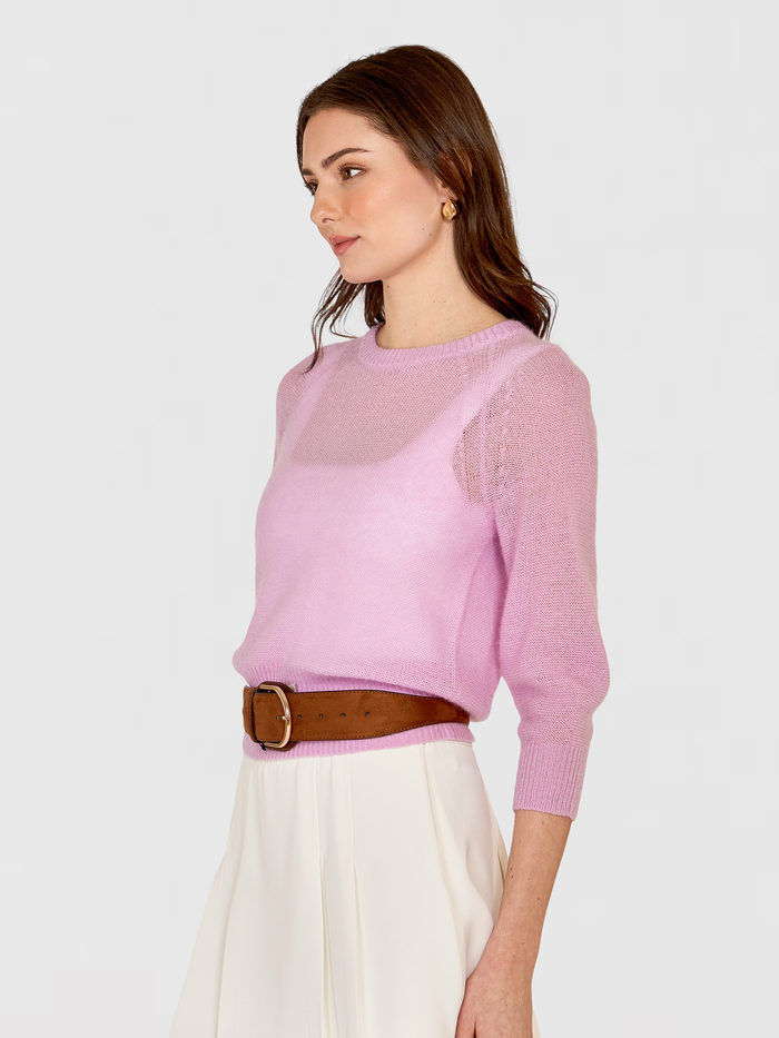 Autumn Cashmere Lightweight Blouson Sleeve Raglan Crew