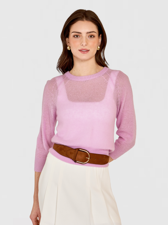 autumn cashmere Lightweight Blouson Sleeve Raglan Crew