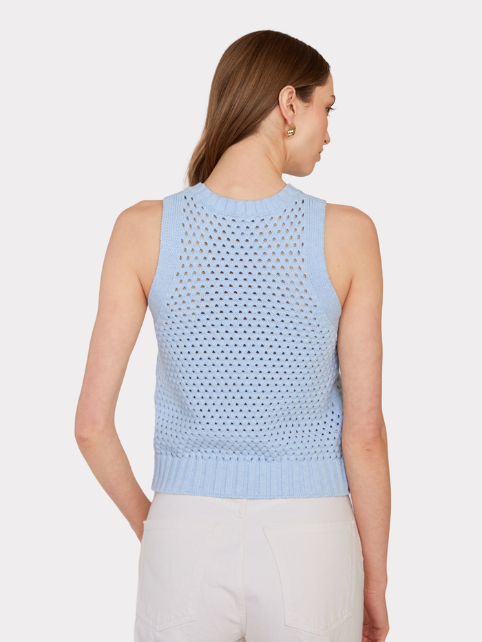 Autumn Cashmere Texture Stitch Halter W/ Front Detail In Freeze