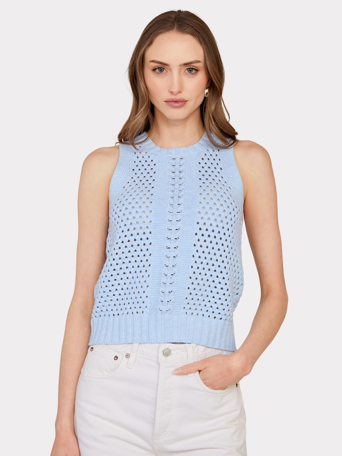 autumn cashmere Texture Stitch Halter w/ Front Detail in Freeze