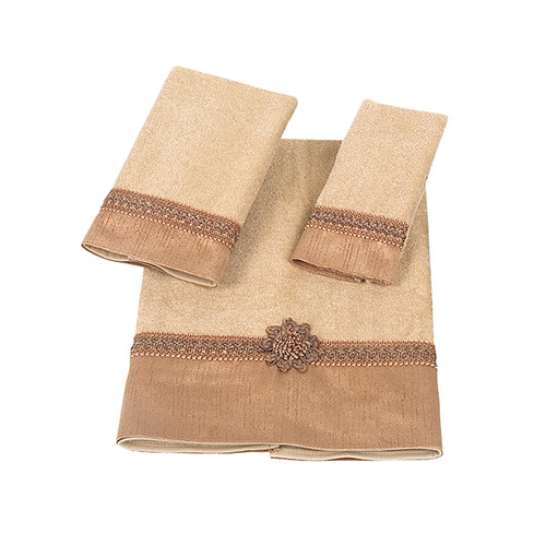 avanti linens Braided Cuff Towel Collection Rattan