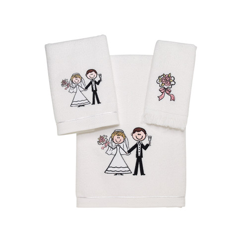 avanti linens Bride & Groom Towel Collection White