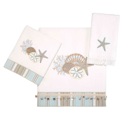 avanti linens By The Sea Towel Collection White