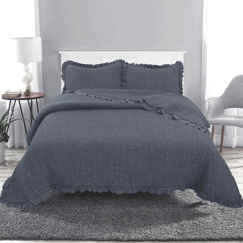 avanti linens Charlotte Denim Quilt Set