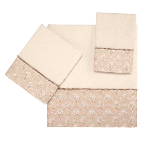 avanti linens Deco Shell Towel Collection Ivory