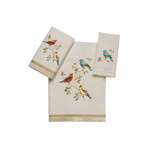 avanti linens Gilded Birds Towel Collection Ivory