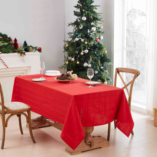 avanti linens Izod Chadwick Red Table Linens