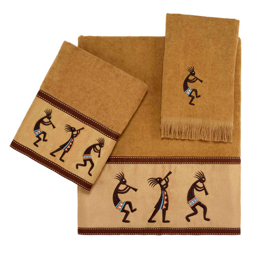 avanti linens Kokopelli Towel Collection Nutmeg