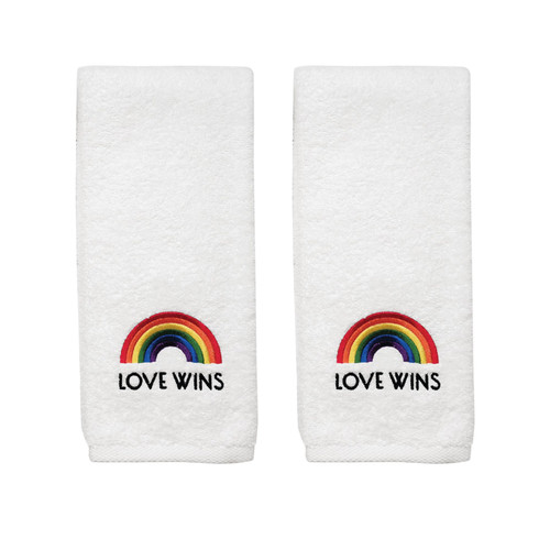 avanti linens Love Wins Hand Towel 2 Pack
