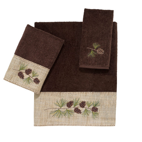 avanti linens Pine Branch Towel Collection Mocha