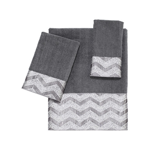 avanti linens Chevron Galaxy Towel Collection Nickel