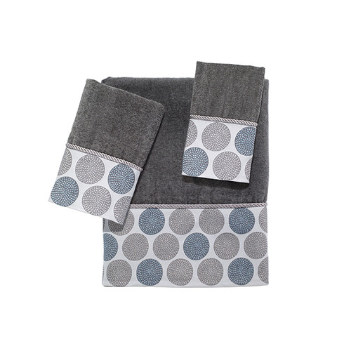avanti linens Dotted Circles Towel Collection Nickel