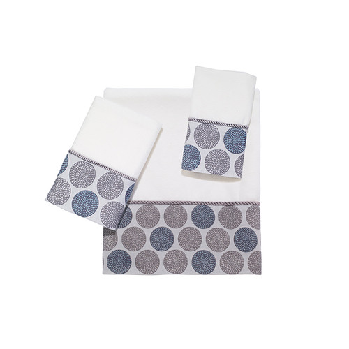 avanti linens Dotted Circles Towel Collection White