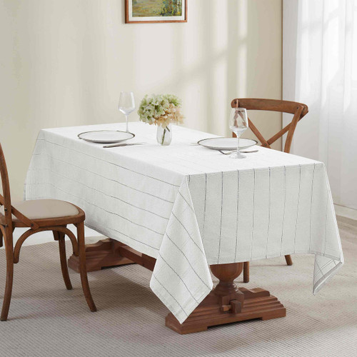 avanti linens Izod Chadwick White/Silver Table Linens