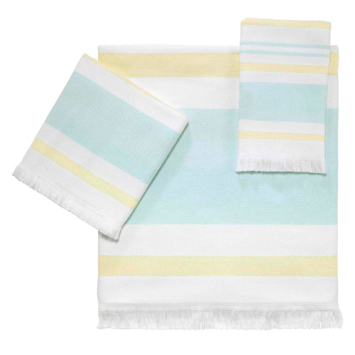 avanti linens Izod Clubhouse Stripe Towel Collection Aqua