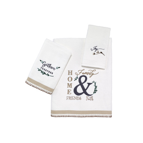 avanti linens Modern Farmhouse Towel Collection White