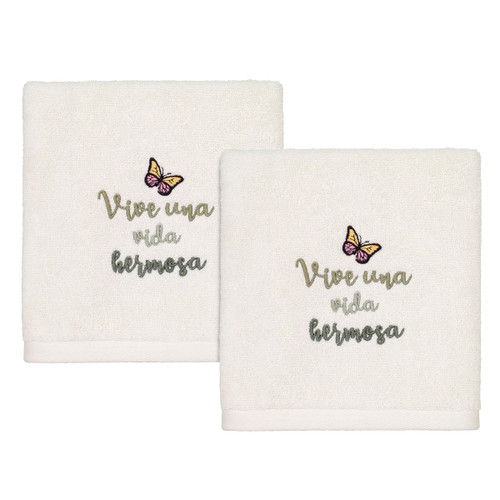 avanti linens Vive Una Vida Hermosa Hand Towel 2 Pack