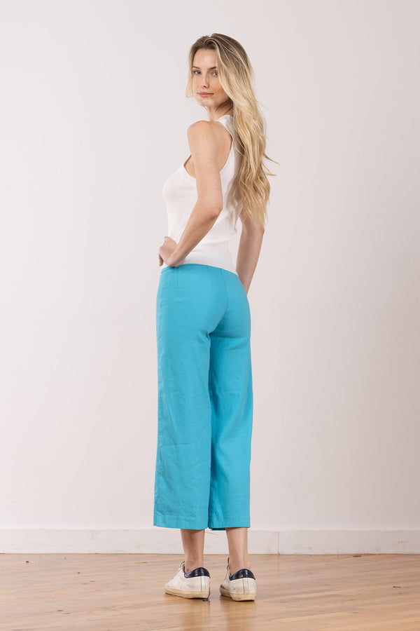 Avenue Montaigne ALEX Linen Aqua