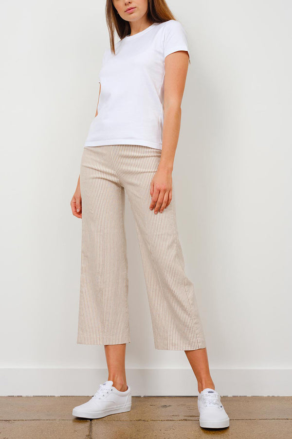 avenue montaigne ALEX Linen Stripes Beige