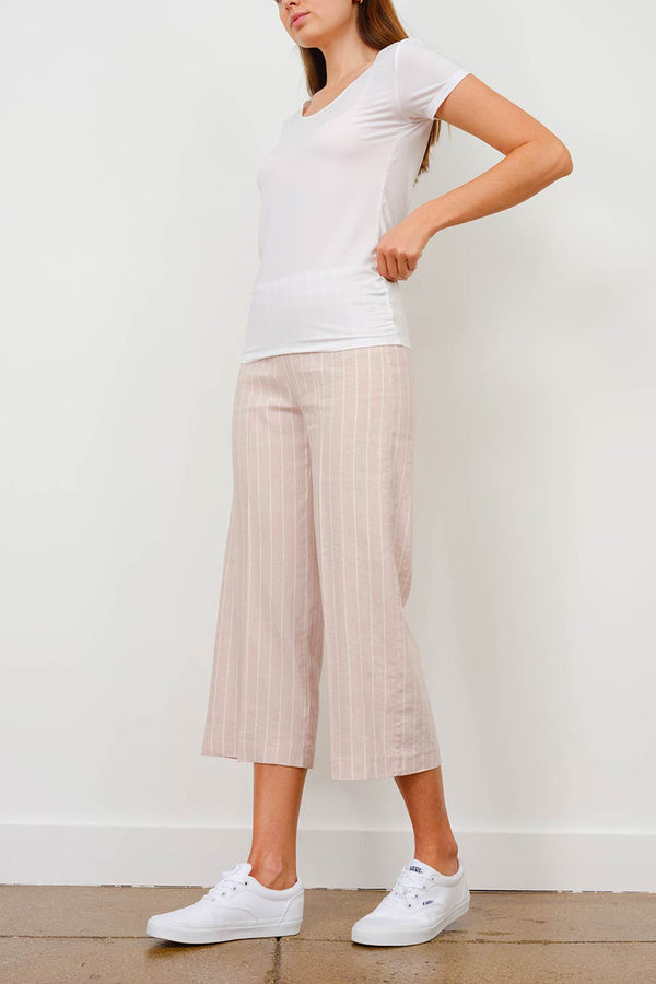 Avenue Montaigne ALEX Linen Stripes Chalk Rose