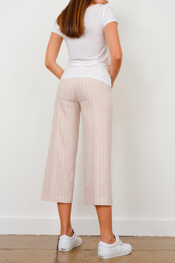 Avenue Montaigne ALEX Linen Stripes Chalk Rose