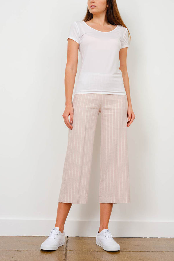 avenue montaigne ALEX Linen Stripes Chalk Rose