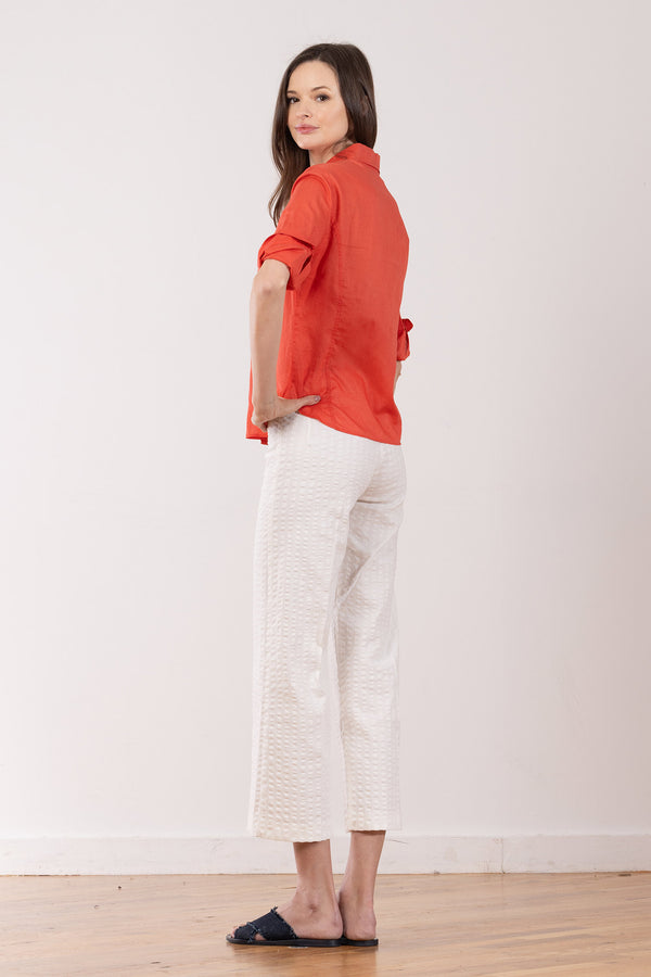 Avenue Montaigne ALEX Seersucker White