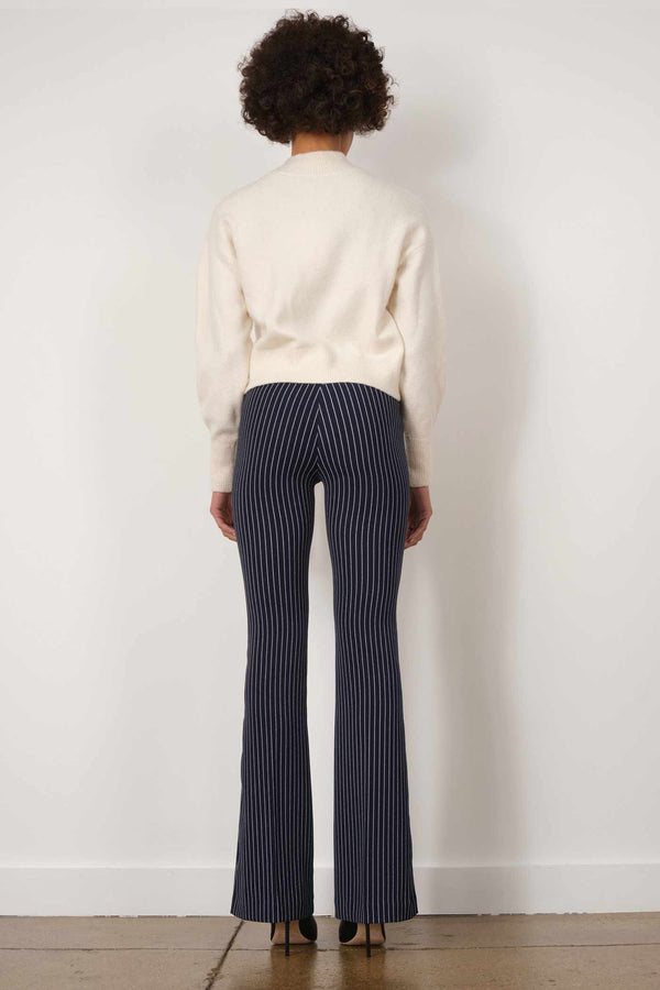 Avenue Montaigne BELLINI Crepe Stripes Navy