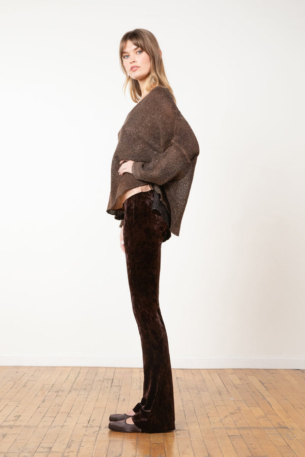 Avenue Montaigne BELLINI Crushed Velvet Brown