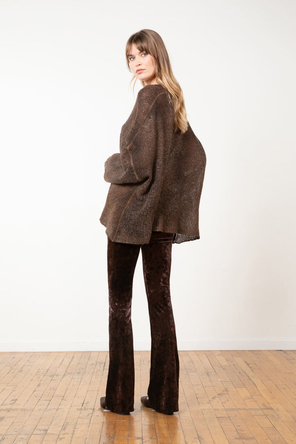 Avenue Montaigne BELLINI Crushed Velvet Brown