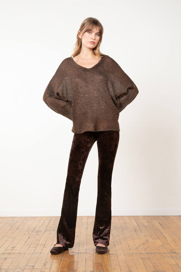 avenue montaigne BELLINI Crushed Velvet Brown